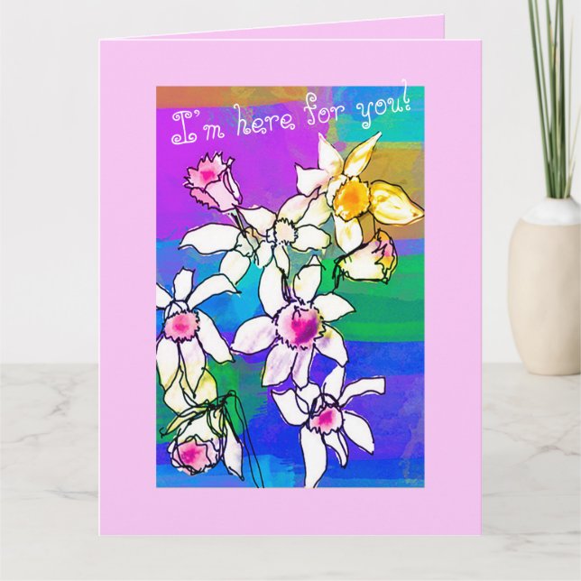 Best Sympathy/.Support Floral Greeting  Card (Front)