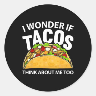 Best Taco Art For Men Women Cinco De Mayo Mexican  Classic Round Sticker