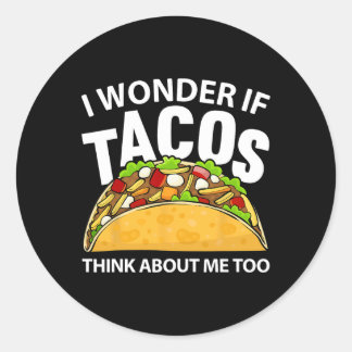 Best Taco Art For Men Women Cinco De Mayo Mexican  Classic Round Sticker