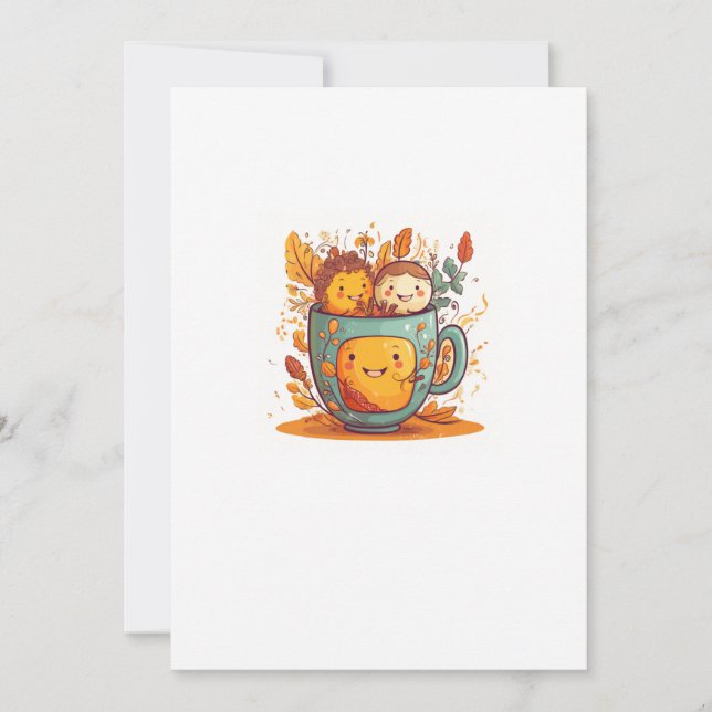 best tea,bestie, cute, tea themed invitation (Front)