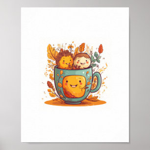 best tea,bestie, cute, tea themed poster
