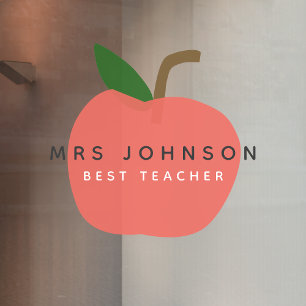 Best Teacher Apple Cute Fun Modern Name Scandi