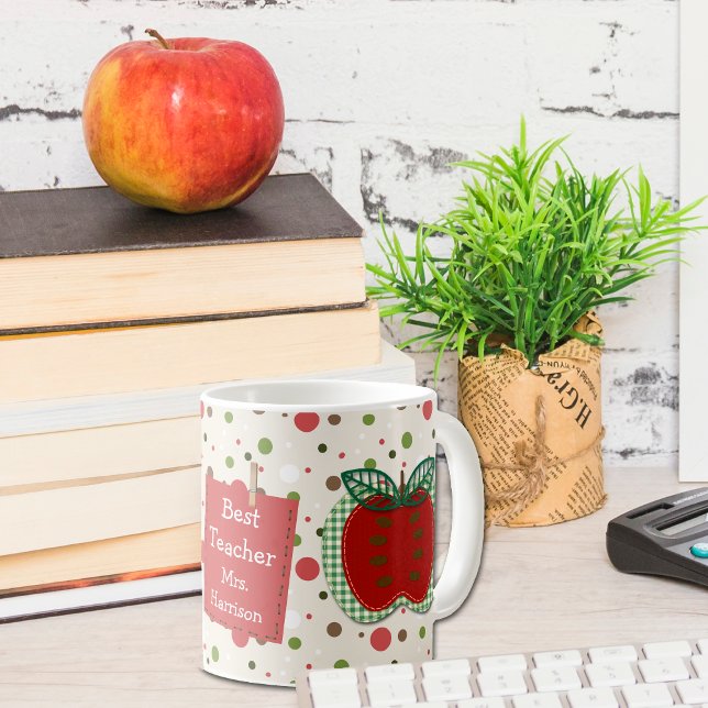 Best Teacher Apple Personalised Coffee Mug (Creator Uploaded)