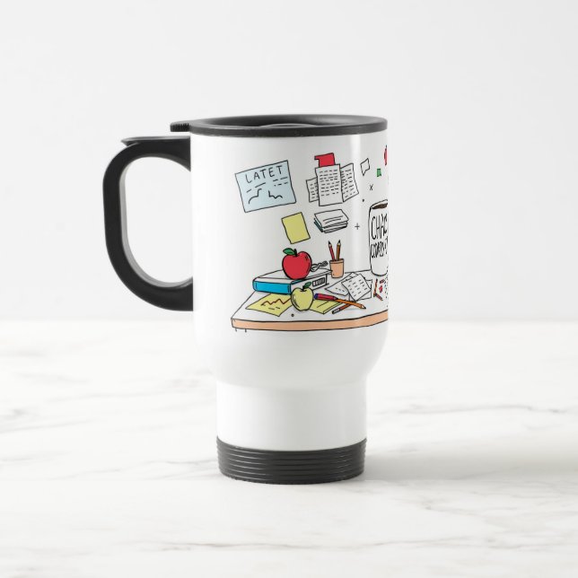 Best Teacher Appreciation Gift Custom Name Travel Mug (Left)
