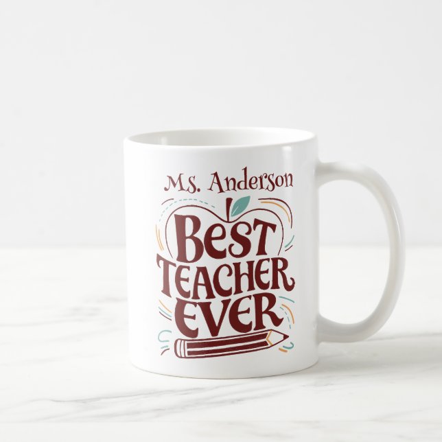 Best Teacher Appreciation Gift Mug (Right)