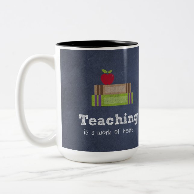 Best Teacher appreciation quote Two-Tone Coffee Mug (Left)