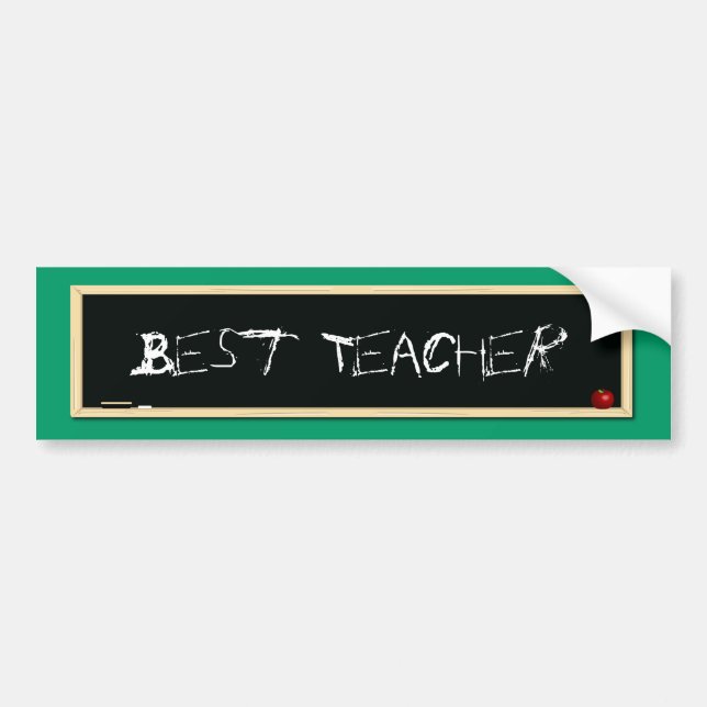 Best Teacher Blackboard Bumper Sticker (Front)