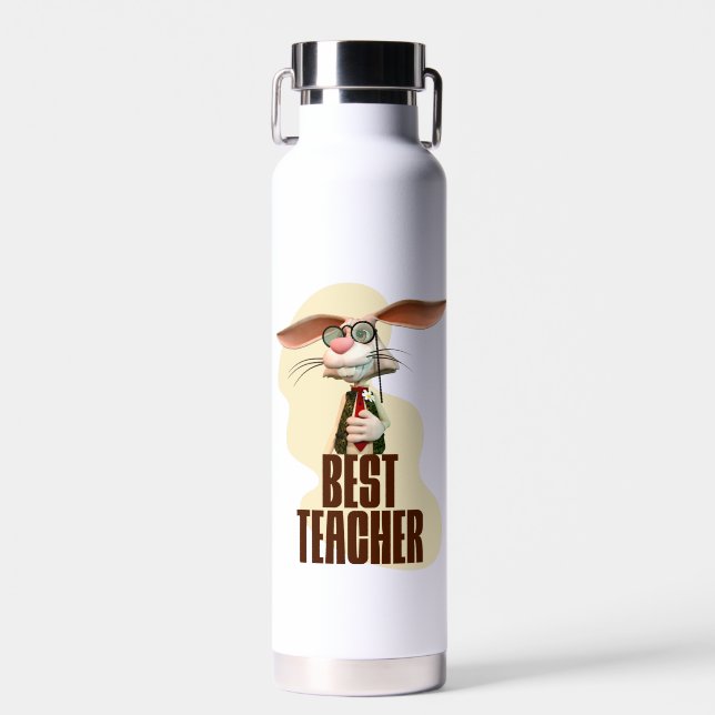 Best Teacher Bunny Rabbit Classroom Humour Water Bottle (Front)