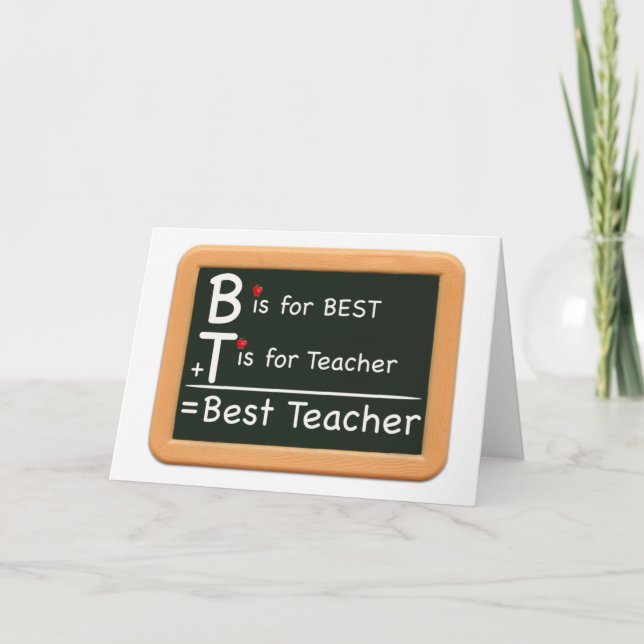 best teacher card (Front)