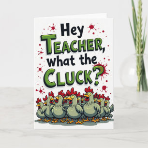 Best Teacher Chicken Card