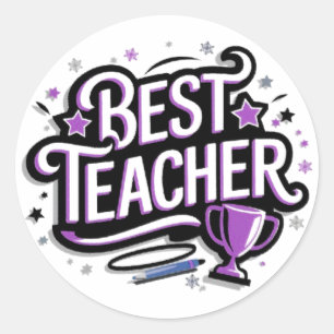 Best Teacher Classic Round Sticker