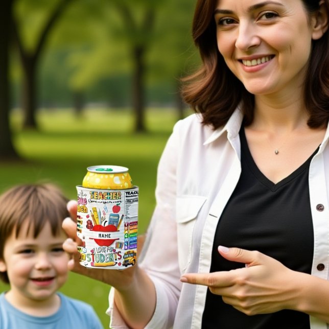 Best Teacher custom name Can Cooler (Best Teacher custom name Can Cooler)
