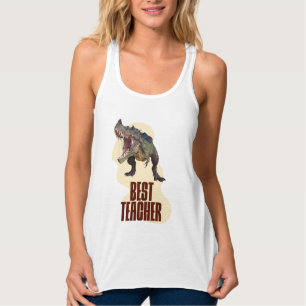 Best Teacher Dinosaur Classroom Humour Singlet