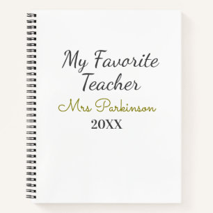 Best teacher ever add name date year simple school notebook