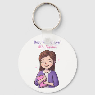 Best Teacher Ever Appreciation Personalised Key Ring
