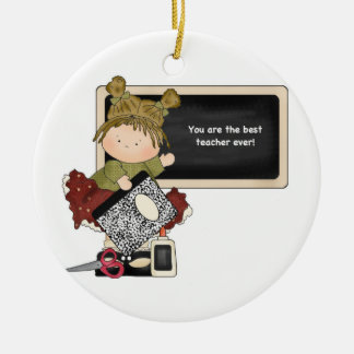 Best Teacher Ever Board Ceramic Tree Decoration