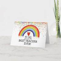Best teacher ever card