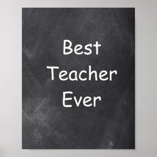 Best Teacher Ever Chalkboard Class Decoration