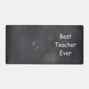 Best Teacher Ever Chalkboard Class Decoration Desk Mat