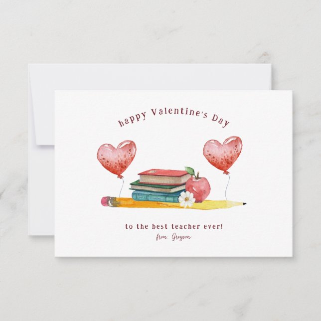 Best Teacher Ever | Classroom Valentine Card (Front)