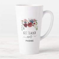 Best Teacher Ever Floral Custom Name