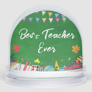 Best Teacher Ever Fun Photo Gift  Snowglobe