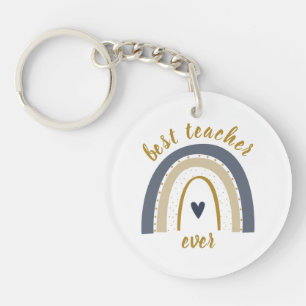Best Teacher Ever Gift Key Ring