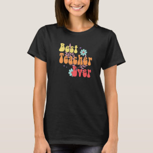 Best Teacher Ever Groovy Nostalgic Aesthetic Year T-Shirt