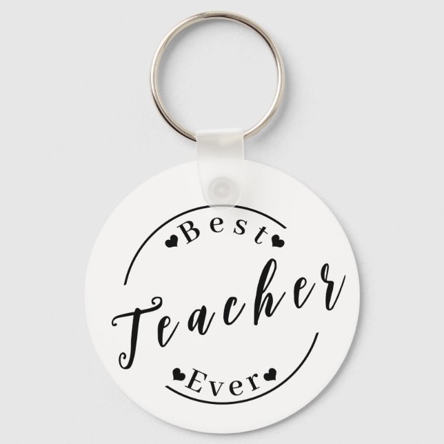 Best Teacher ever Key Ring (Front)