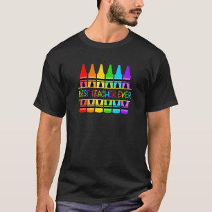 Best Teacher Ever Lgbt Pride Proud Lgbt Q Ally Tea T-Shirt