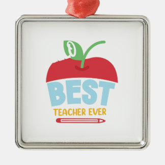 Best Teacher Ever Metal Tree Decoration