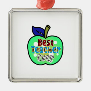 Best Teacher Ever Metal Tree Decoration