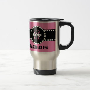 Best TEACHER Ever Monogram Custom Name V4 Travel Mug