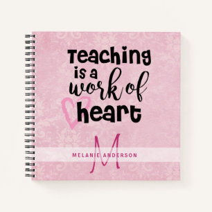 BEST TEACHER EVER Monogram Journal Thank You