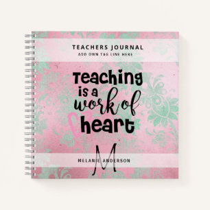 BEST TEACHER EVER Monogram Journal Thank You