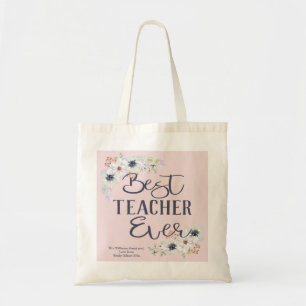 Best Teacher Ever Personalised Appreciation Tote Bag
