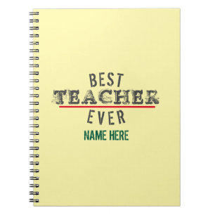 BEST TEACHER EVER PERSONALIZED CUSTOMIZE NOTEBOOK