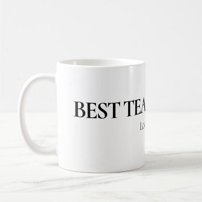 Best Teacher Ever Personalized Mug (Left)
