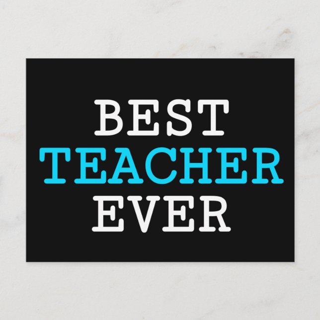 Best teacher ever postcard (Front)