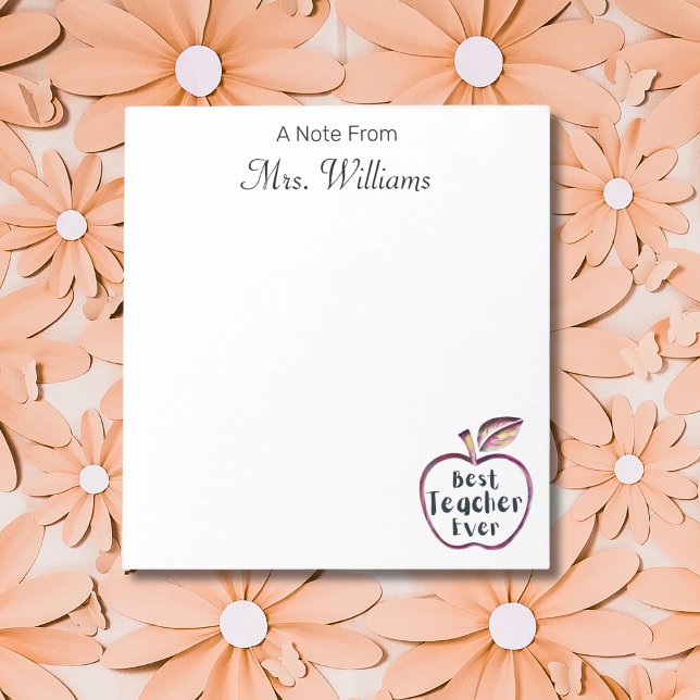 Best Teacher Ever, RedApple, Teacher Appreciation Notepad (Creator Uploaded)