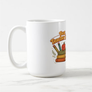Best Teacher Ever Retro Apple Teacher Design Coffee Mug