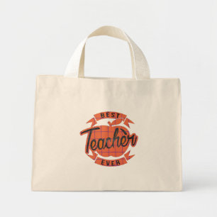 Best teacher ever retro vintage  mini tote bag
