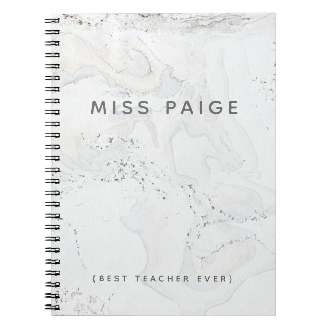 (BEST TEACHER EVER) SPIRAL NOTEBOOK (Front)