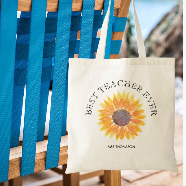 Best Teacher Ever Tote Bag (Creator Uploaded)