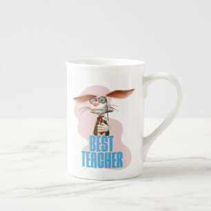 Best Teacher Funny Rabbit Classroom Humour Bone China Mug