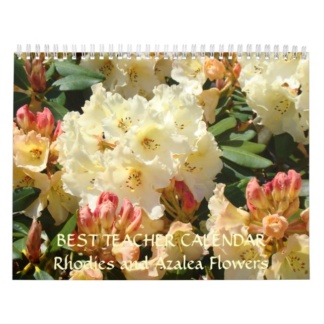 BEST TEACHER Gifts Calendar Azalea Rhodies Gift (Cover)