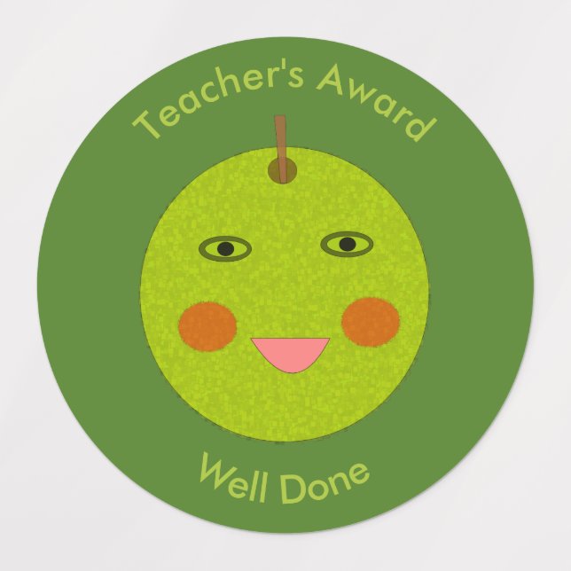 Best Teacher Happy Apple Custom Award (Design 1)