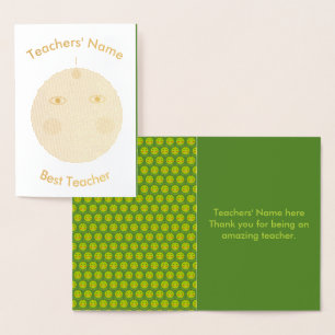 Best Teacher Happy Apple Custom Foil Card