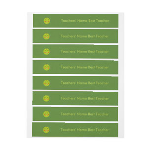 Best Teacher Happy Apple Custom Labels