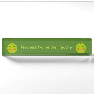 Best Teacher Happy Apple Custom Nameplate